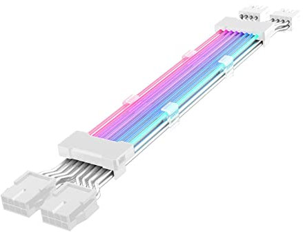 PW TOOLS Câble D'extension d'alimentation RVB Adressable, Câble RVB ATX 24 Pin/2x8 Pin/3x8 Pin, Câble D'extension RVB ARGB, Composants Internes PC pour Carte ère