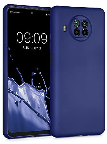 kwmobile Case kompatibel mit Xiaomi Mi 10T Lite Hülle - Schutzhülle aus Silikon metallisch schimmernd - Handyhülle Metallic Blau