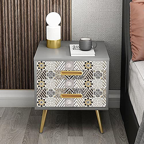 Stick on Tiles Elegant Beige Brown Tile Stickers PVC Self Adhesive Wall Tiles Heat Resistant Tile Stickers for Kitchen Bathroom Waterproof Peel and Stick Floor Tiles Tile Paint 30x30cm