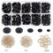 SUPERFINDINGS 125 Stück Sicherheitsaugen Ovale Sicherheitsaugen 6 mm 8 mm 11 mm 14 mm 17 mm Stofftieraugen Harz Sicherheitsaugens Mit 125pcs Unterlegscheiben für Puppe Plüschtier Teddyaugen
