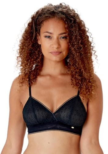 Pretty Polly LPAXA2 Delicate Lace Non Wired Bra Black