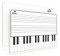 Whiteboard zum Üben von Tastaturen, trocken abwischbar, 27,9 x 35,6 cm, langlebig, tragbar, doppelseitig, Musik-Whiteboard für Kinder, Studenten, Musiker und Zuhause
