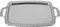 YARNOW Large Silver Metal Serving Tray with Handles, 39 x 23 cm, Decorative Food Platter for Parties, Home, Restaurants, and Coffee Shops