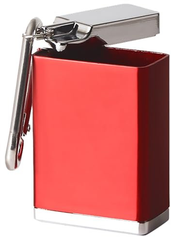 Greyoe Outdoor Travelling Ashtray, Portable, Easy to Use and Clean, Wind-Resistant Lid, Suitable for Outdoor Activities, Red, Modern Style
