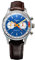 NC Mechanische Handaufzugsuhr, 316L Edelstahl, blaues Emaille-Zifferblatt, Lederarmband, ST19 Möwen-Uhrwerk, limitierte Renn-Edition für Herren, Farbe 4, Mechanisch