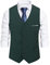 Sliktaa Weste Herren Business Hochzeit slim fit mit 4 Knöpfe Anzugweste Grün XL