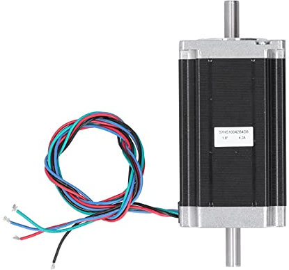 57 Schrittmotor, 2,5 Nm 4-Leiter-Motor mit 8 mm Welle, Zubehör für CNC-Fräsmaschinen 24 V 4,2 A(Dual Shaft)