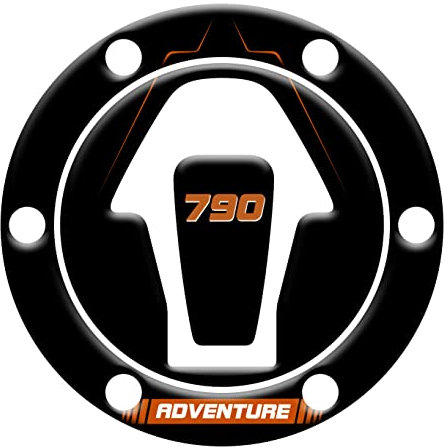 PROTEZIONE TAPPO RESINATO ADESIVO EFFETTO 3D, COMPATIBILE CON KTM ADVENTURE 790 (Arancione v2)