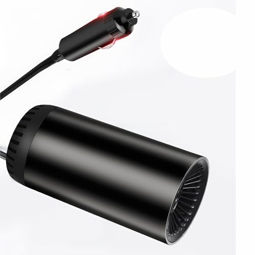 Baceyong Auto Heizlüfter, 12V 150W Zigarettenanzünder Auto-Windschutzscheibenheizung, Autoheizung, Defogger, Sommerlüfter, Becherförmige Heizung, Demister Fenster Defroster, Kompakt und Leicht