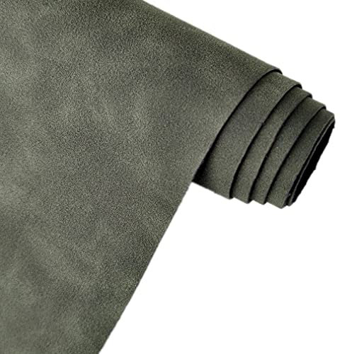 XHT Dunkelgrünes Weiches Wildlederimitat, 30 x 135 cm, Kunstleder, mattiertes Kunstleder, für DIY-Handyhüllen, Brieftaschen