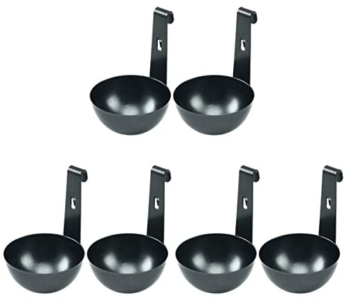 DOITOOL 6 pcs Boiled Cups Home Household Convenient with Steamed Tool Gadgets Holder Daily Tools Shaper Eggs Boiling Kitchen Black Molds Egg for Practical Cooking Shaping Cooker Frying