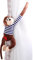 BYNYXI 60cm Plüsch Gibbon Affen Puppe, Hanging Monkey Gibbon Stofftier Kuscheltier Weiche Gefüllte Baumwolle Langer Arm AFFE Armen und Beinen Tierpuppe Gibbon Plüsch Spielzeug für Kinder Geschenke