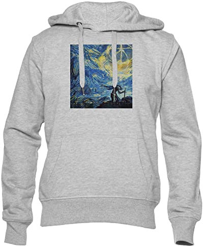 GENIGMAE Elden Ring Starry Night Kapuzenpullover Unisex Herren Damen Lange Ärmel Schwarz Sweatshirt Hoodie Men Women Black M