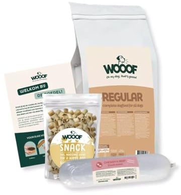 WOOOF Regular Probierpakket 3kg - Hundefutter mit Rindfleisch | Trockenfutter, natürliche Zutaten, leicht verdaulich, ohne Weizengluten