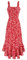 GRACE KARIN Women's Casual Strappy Smocked Maxi Dresses Square Neck A Line Floral Summer Dress Red Floral XXL