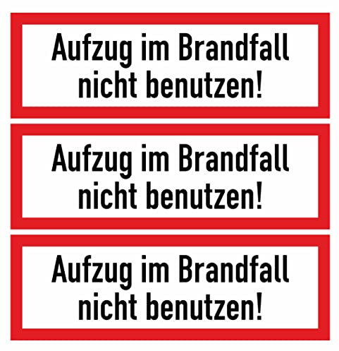 Daged Autocollant pour ascenseur en cas d'incendie - 23 x 16 cm