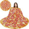 Abaysto Flanell-Fleece, Pizza-Überwurf, rund, Überwurf, Decke, lustig, realistisch, Pizza, 90 cm