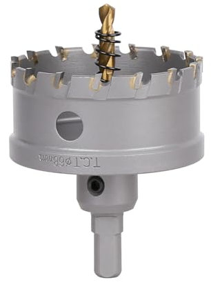 Vearter 68mm Scie Cloche en Métal, Carbure Tungstène Coupeur TCT Trou avec Foret de Centrage, pour Acier Inoxydable, Alliage, Cuivre, Fer, Plastique, Fibre de Verre