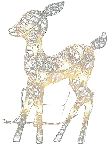 Beleuchtetes Weihnachts Rentier, Weihnachten Rentier Dekoration Mit Lichtern, LED Rentier Metall Eisen Rahmen Beleuchtet Weihnachtshirsch, Rentierform Weihnachtslicht LED Hirsch Beleuchtung Figur