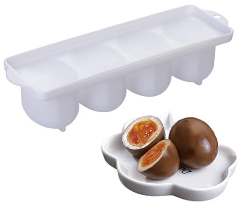 EUBEISAQI Caja para Hacer Huevos pasados por Agua,Contenedor de Huevos para refrigerador | Recipiente para remojo de Huevos Cajas de Huevos en escabeche - Utensilios de Cocina, diseño de 4 Rejillas