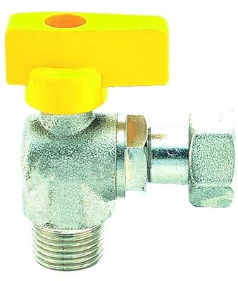 Vanne d'équerre pour gaz 1/2 mf avec pivot