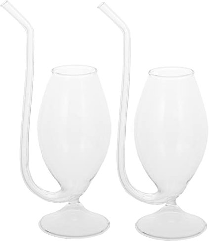 Alipis 2 Pièces Gobelet De Vampire Tasse à Martini Vampire Récipients En Verre Pour Terrariums Calice De Vin Unique Gobelet à La Mode Coupe De Vin Créative Vin Rouge Jus Paille Un Verre