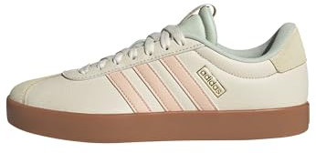 adidas VL Court 3.0 Shoes, Sneaker Donna, Wonder White Powder Coral Linen Green, 37 1/3 EU