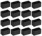 QUARKZMAN 36Pcs Embouts de Pieds de Chaise Carrés en PVC, 40mm x 20mm OD, Noirs, pour Protéger Les Pieds de Meubles, Les Tables et Les Sols