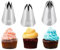 3 pcs Piping Nozzles - 1M 2D 2F Large Piping Nozzle Tips, Stainless Steel Cake Decorating Tips for Icing, Cupcakes, Pastry, Durable and Easy to Clean