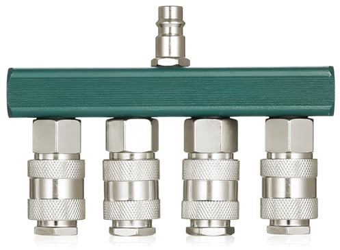 Distributore di aria compressa, 4 vie, giunti ad attacco rapido, 1/4 NPT distributore d'aria compressa, accoppiamento ad aria compressa con connettori pneumatici, connettore ad aria compressa