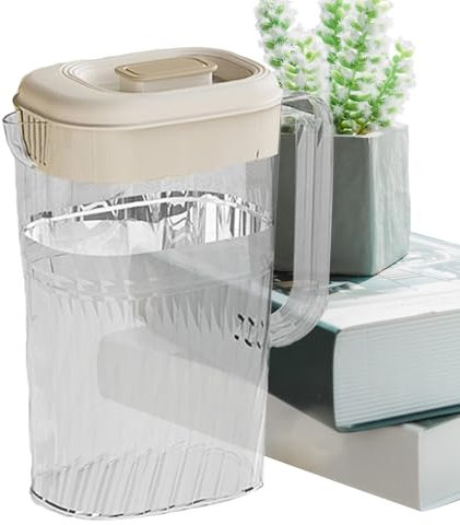 Jarra de jugo de con tapa, jarra hermética, jarra de servir cubierta, jarra de con tapa, recipiente para bebidas sellado, jarra hermética para bebidas