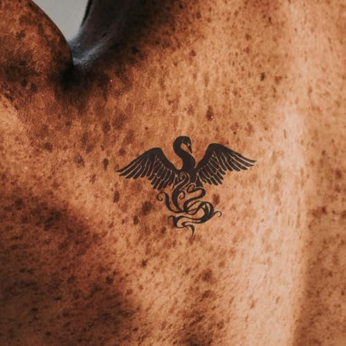 Harry Potter Patronus Schwan Tattoovegane & wasserfeste Temporäre Tattoos - EU-Kosmetikzertifizierte Farbe - revolutionäres 2 Wochen Tattoo