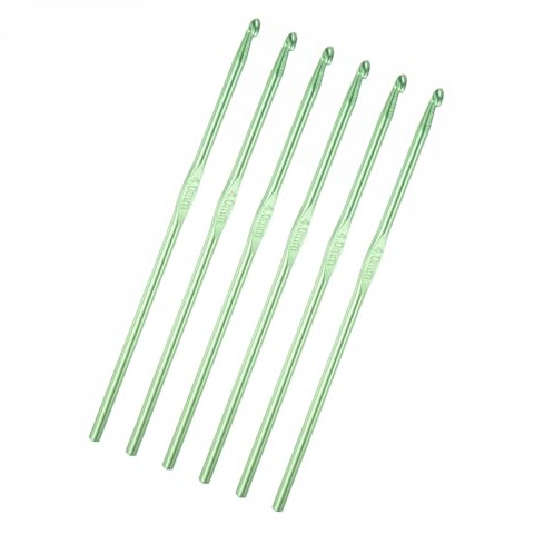 Unifizz 10 uncinetti in alluminio da 4 mm per filati fai da te