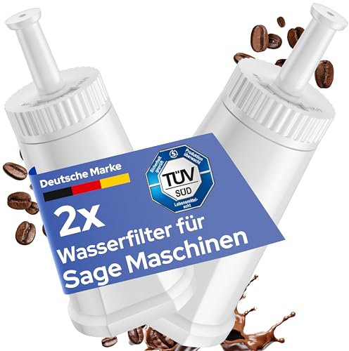 MILUX 2x Ersatzwasserfilter für Sage [TÜV ZERTIFIZIERT] - Für Sage Barista Pro/Touch/Express/Oracle/und viele mehr - Ersetzen SES008 / SES810 / SES875 / SES880 / SES920 / SES980 / SES990