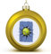 Goldener Tennisball, Sport, Mikronesien-Flagge, Weihnachtsball-Ornament – Mikronesien-Flagge, Weihnachtsball, hängende Ornamente, Andenken, Souvenir für Weihnachtsbaum, Dekoration, saisonales