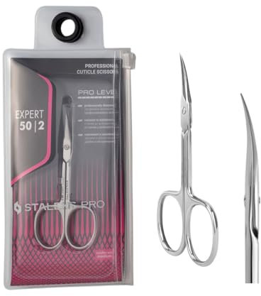 STALEKS PRO Forbici professionali per cuticole. Anelli ergonomici. Acciaio inossidabile. Expert SE-50/2