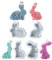 4 Stück Silikonform Ostern Hasen,3D Silikonformen Gießformen,Silikon Ostern Deko,Kaninchen Silikonformen Osterhase for Kerzen zum Gießen,Gießform Ostern für DIY Gips, Sojawachs,Handwerk,Ostergeschenke