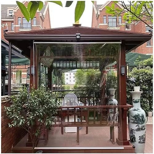 Rullo impermeabile per esterni in PVC trasparente per finestre antivento per finestre avvolgibili tende antipioggia per divisorio terrazzo 70 x 180 cm