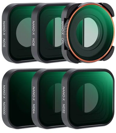 K&F Concept ND & CPL Filter Set Kompatibel mit GoPro Hero 13 Schwarz, 6 Pack ND8 ND16 ND32 ND64 ND1000 Neutral Density Polfilter Filter Kit für Go Pro Hero 12/11/10/9 Schwarz, Kunststoffrahmen