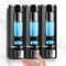 Seifenspender Wandbefestigung,3er Set 400ml Wall Black Soap Dispenser No Drilling,Spülmittelspender Waschbecken Badezimmer Duschgel Spender,Shampoo Lotion für Küche und Badezimmer