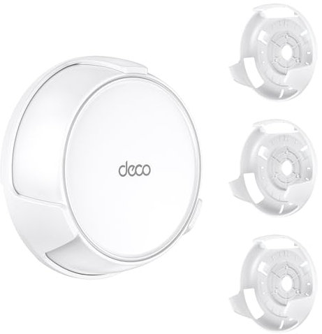 EDUP Wall Mount Holder for Deco BE23/ BE25/ BE3600/ BE5000 Mesh WiFi 7 System, Space-Saving Bracket with Hidden Cable Management, Secure & Stylish Design for Home and Office (White, 3 Pack)