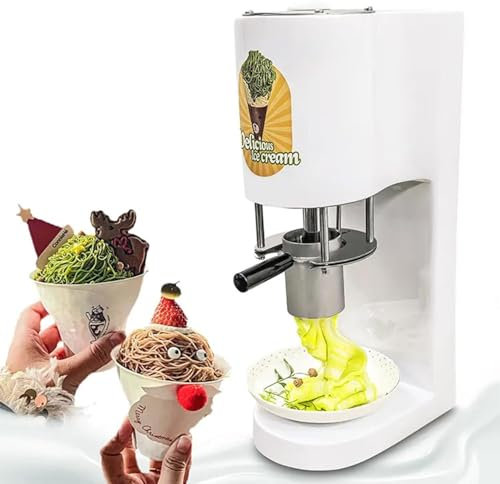 twostronking Macchina per Gelato Professionale da 80 W, con 4 Stampi Sostituibili, capacità di 28-30 L/H, Materiale in Acciaio Inox, Adatta per Gelaterie E Pasticcerie.