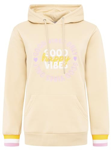 Zwillingsherz Damen Hoodie mit Kapuze – Kuscheliger Oversize Kapuzenpullover – Weicher Sweatshirt Pullover für Frauen Aufdruck – Stylischer Look für Frühling, Herbst & Winter – Loungewear Mode Happy