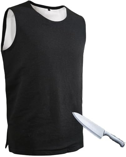 BDXZJ Gilet Anti-Pugnalata, Giubbotto Anti Coltello Gilet di Protezione Antipuntura da Uomo Abbigliamento Resistente al Taglio T-Shirt Antitaglio Leggero E Traspirante Resistente al Taglio B,S