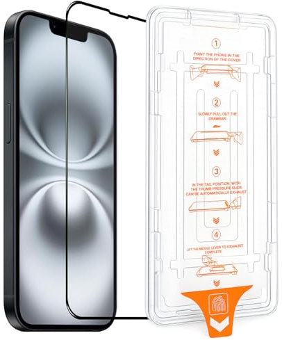Wigento SnapFit Schutzglas für Apple iPhone 16e Installationshilfe 3D Premium Display H9
