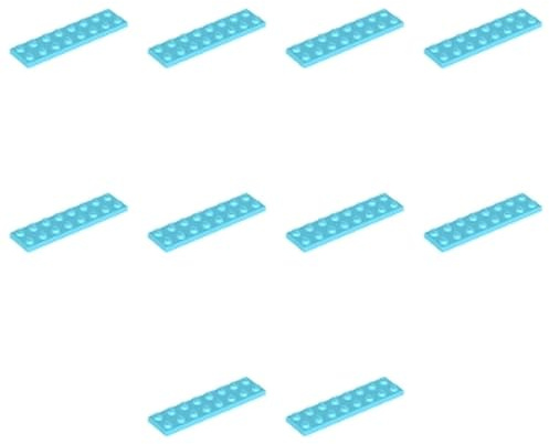 LEGO Plate 2 x 8, Part 3034 (Medium Azure, 2, count)
