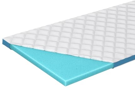 Genius Eazzzy Topper Trend Cloud 80x200, 6cm hoch, Öko-TEX Zertifiziert, Orthopädischer Matratzentopper Memory Gelschaum für Matratze & Boxspringbett, atmungsaktive & waschbare Matratzenauflage