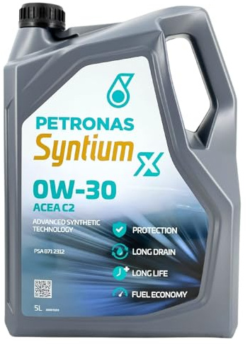 PETRONAS Motoröl 0W-30 Syntium Vollsynthetiköl Motor Öl X 5L Kompatibel mit FORD Fiesta Mk6 Schrägheck JA8, JR8 FOCUS III Turnier Kuga Mk2 DM2, FIAT Ducato Kastenwagen 250, 290, HYUNDAI Tucson TL, TLE