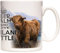 Taza de café con texto Keep Calm and Love Highland Gattle