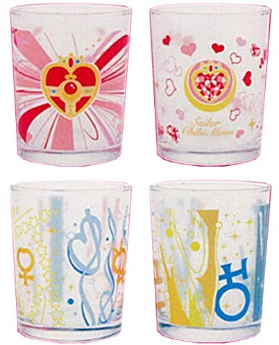 Sailor Moon Maiden - Juego de 4 vasos de cristal para maquillaje, diseño de lotería Banpresto